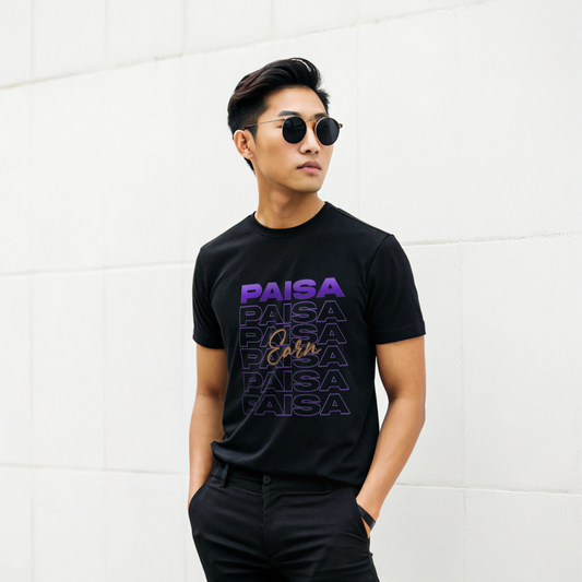 "PAISA Earn PAISA" Graphic Gen Z T-Shirt