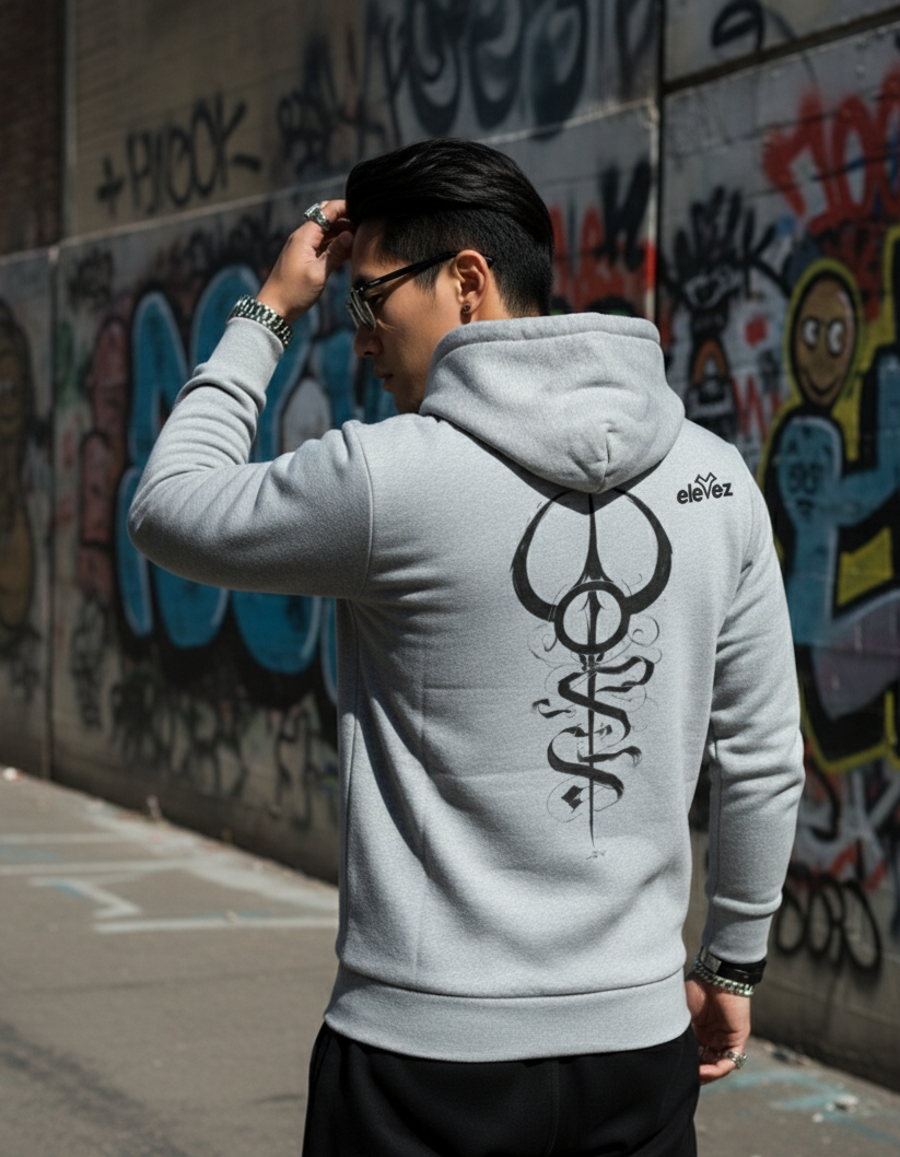 "The serpent's Key" Melange Hoodie