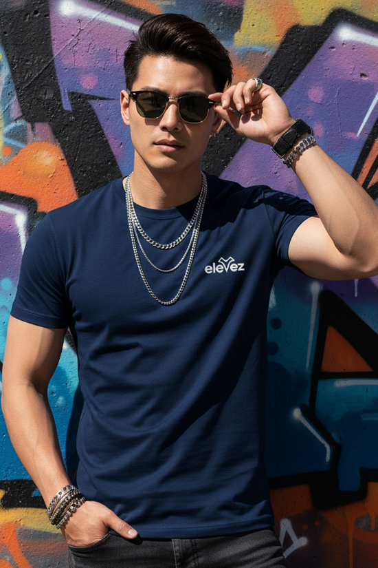 Navy Blue Premium Old money Tshirt