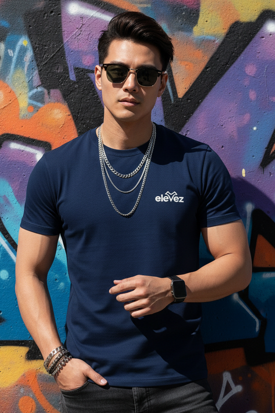 Navy Blue Premium Old money Tshirt