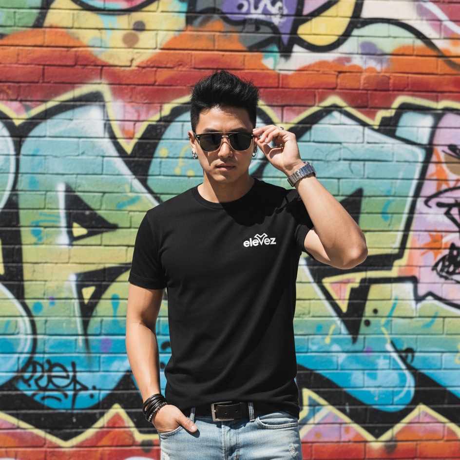 "K-Street Samurai" | Graffiti Kanji 180gsm T-Shirt (Back Print)