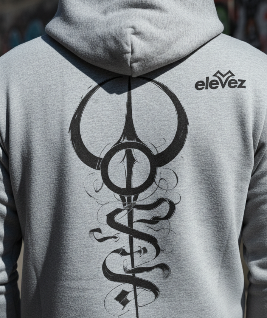 "The serpent's Key" Melange Hoodie