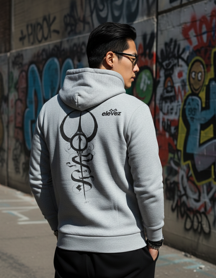 "The serpent's Key" Melange Hoodie