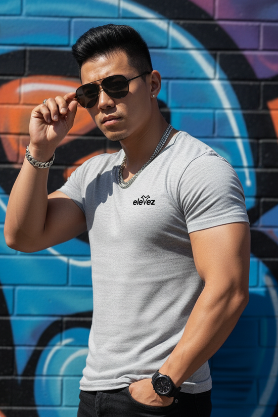 Grey Melange Premium Old money tshirt