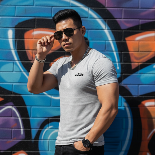 Grey Melange Premium Old money tshirt