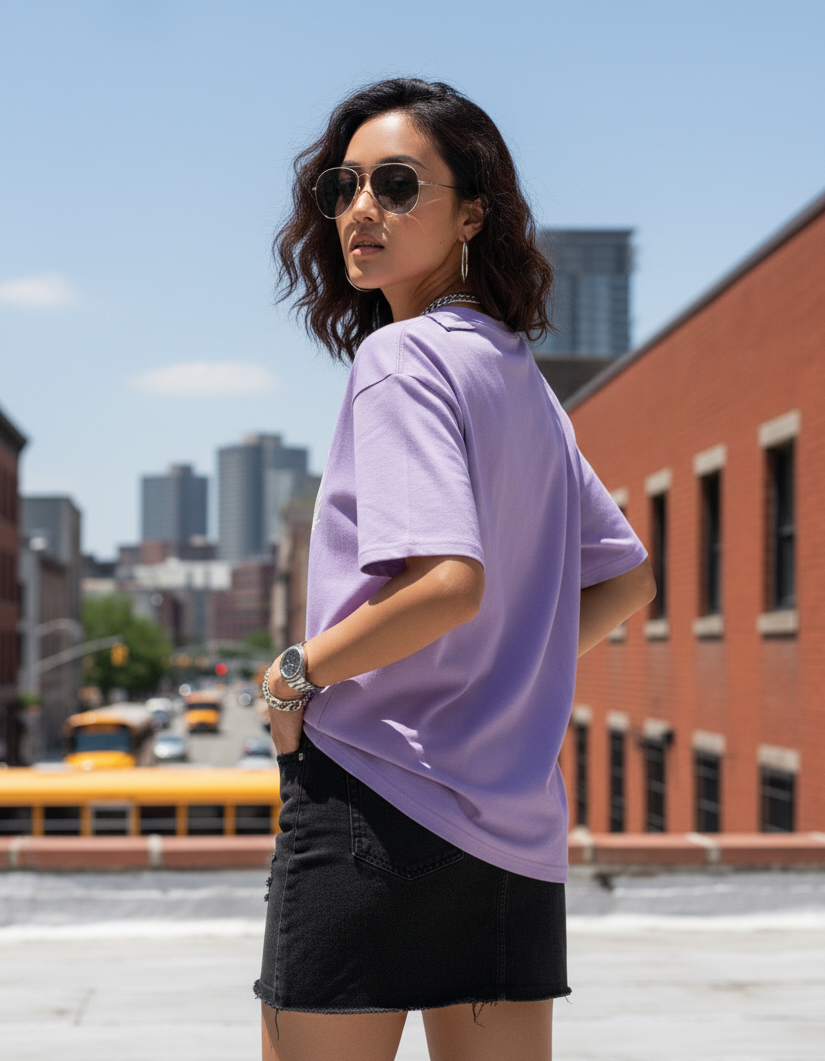 "Peace & Roses" Premium Oversized T-Shirt - The Serenity Streetwear Tee