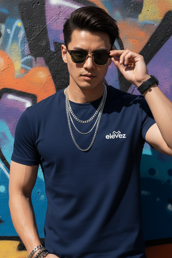 Navy Blue Premium Old money Tshirt