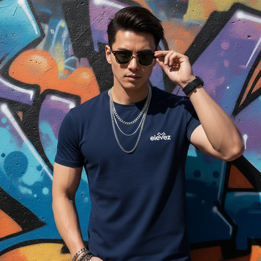 Navy Blue Premium Old money Tshirt