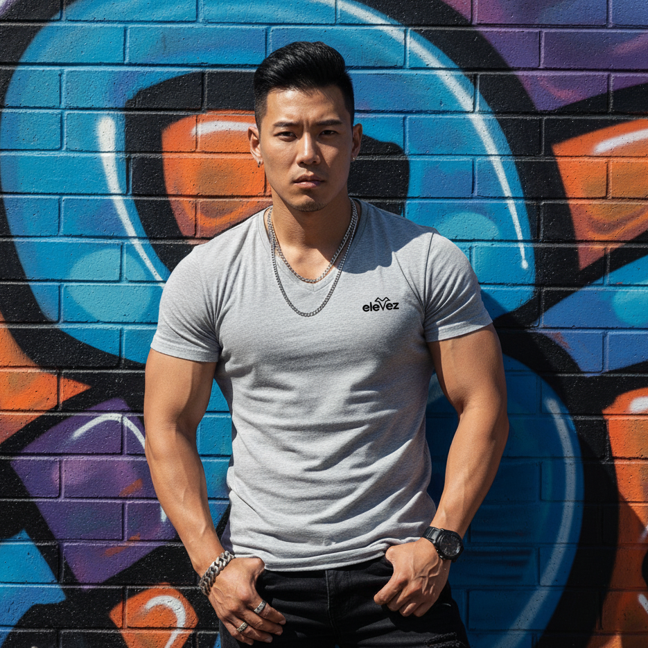 Grey Melange Premium Old money tshirt