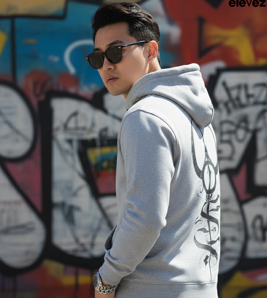 "The serpent's Key" Melange Hoodie