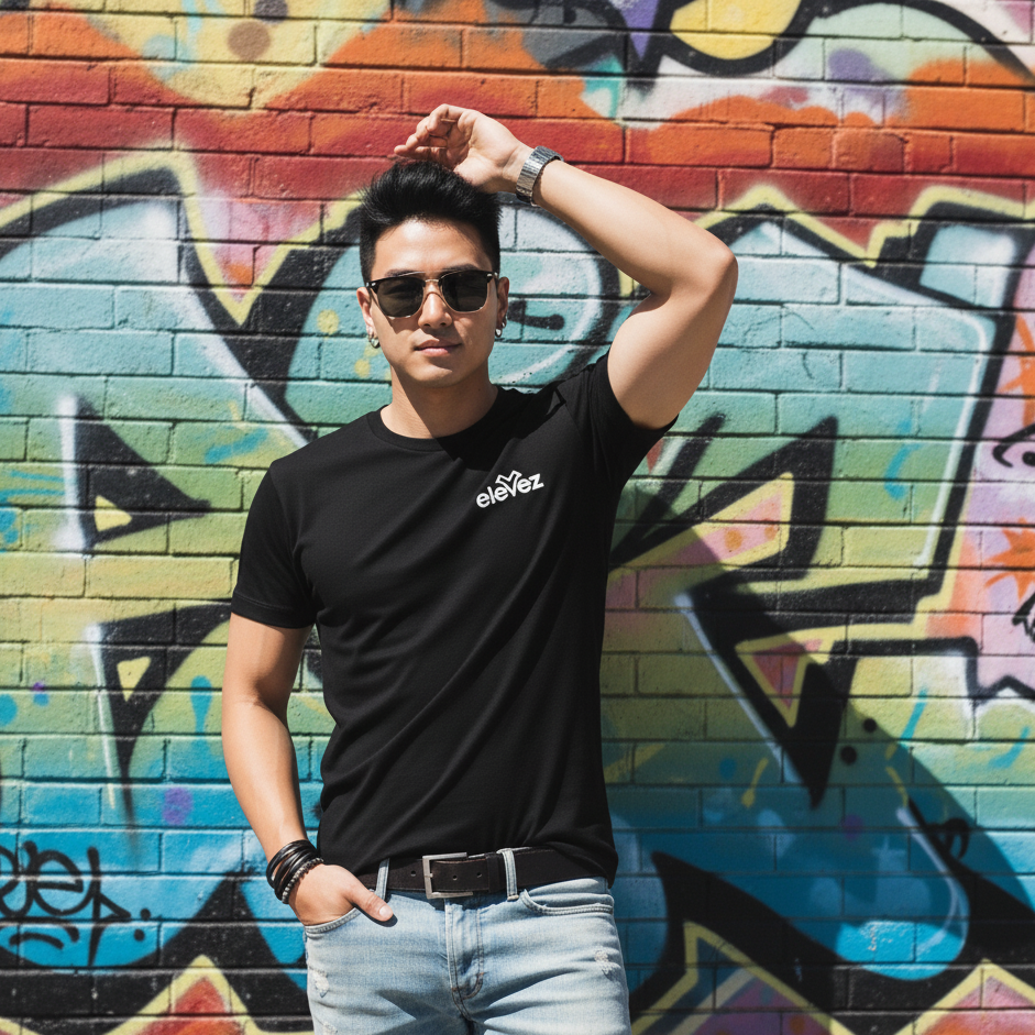 "The Sovereign Serpent" - Black T-Shirt with Japanese Dragon Back Print