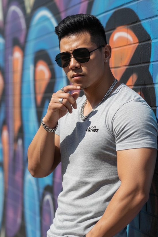 Grey Melange Premium Old money tshirt