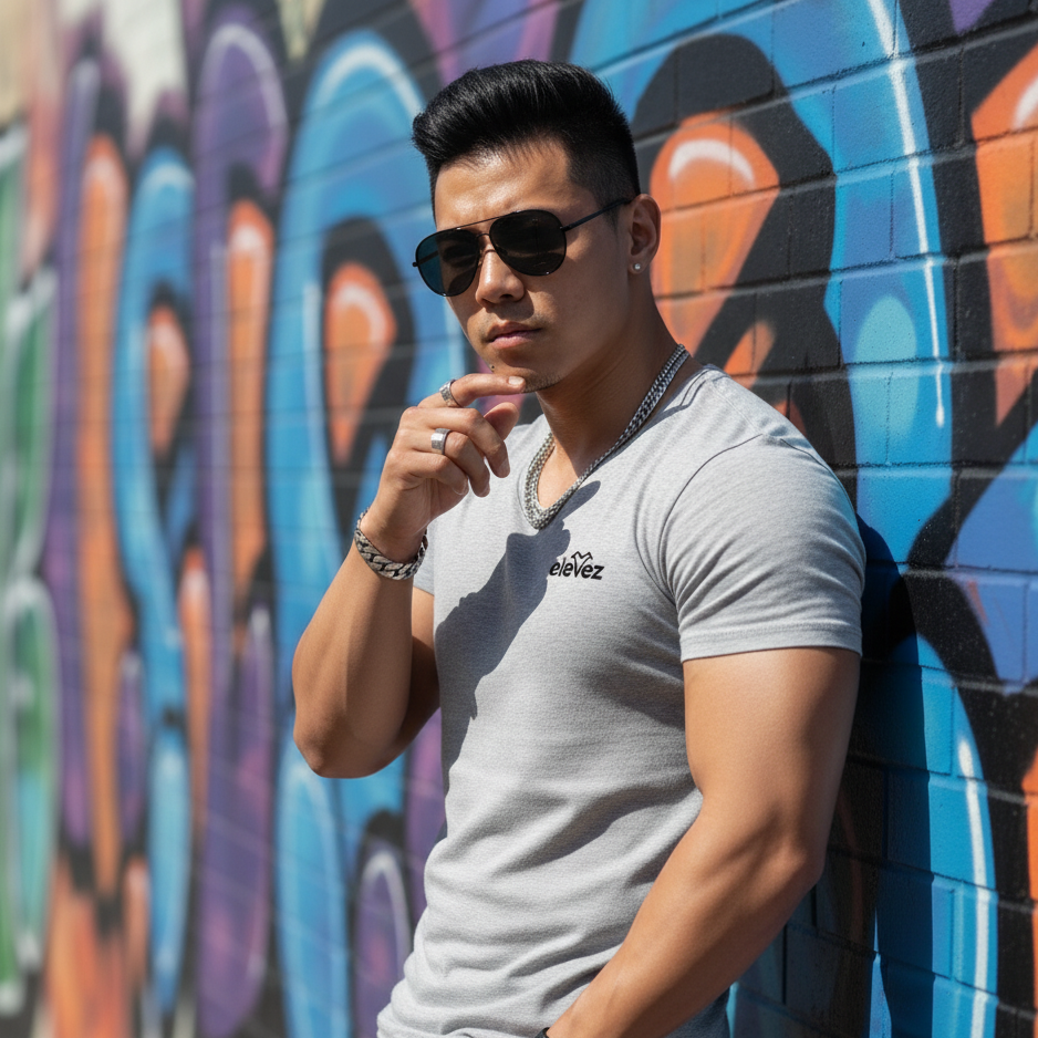 Grey Melange Premium Old money tshirt