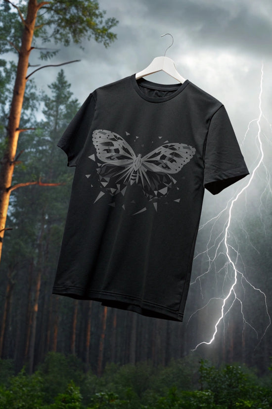 Metamorphosis Echoes: Geometric Butterfly Tee