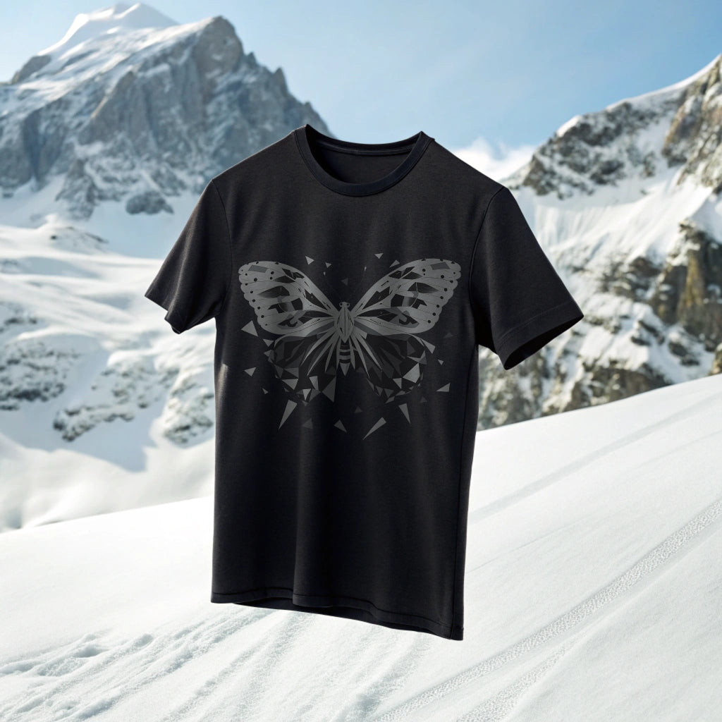Metamorphosis Echoes: Geometric Butterfly Tee