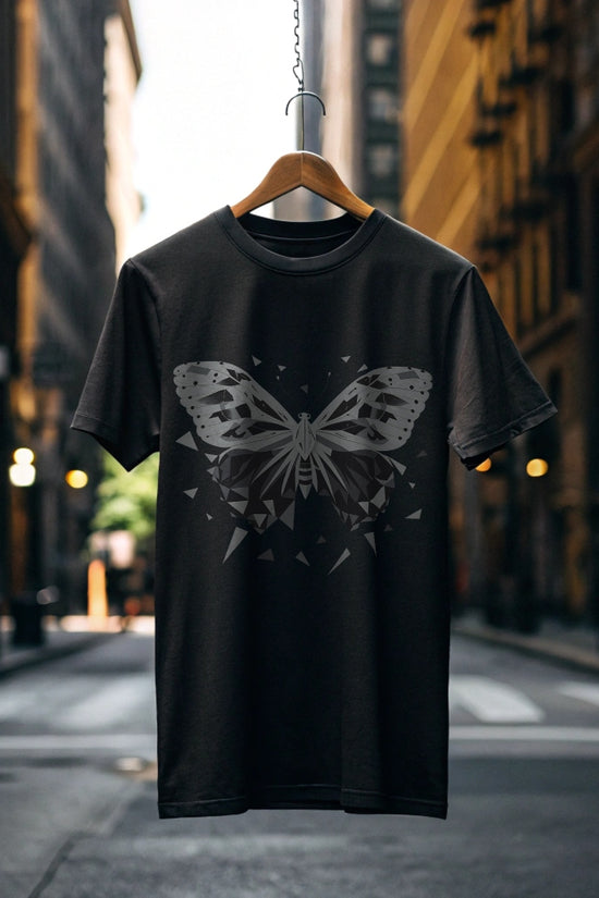 Metamorphosis Echoes: Geometric Butterfly Tee