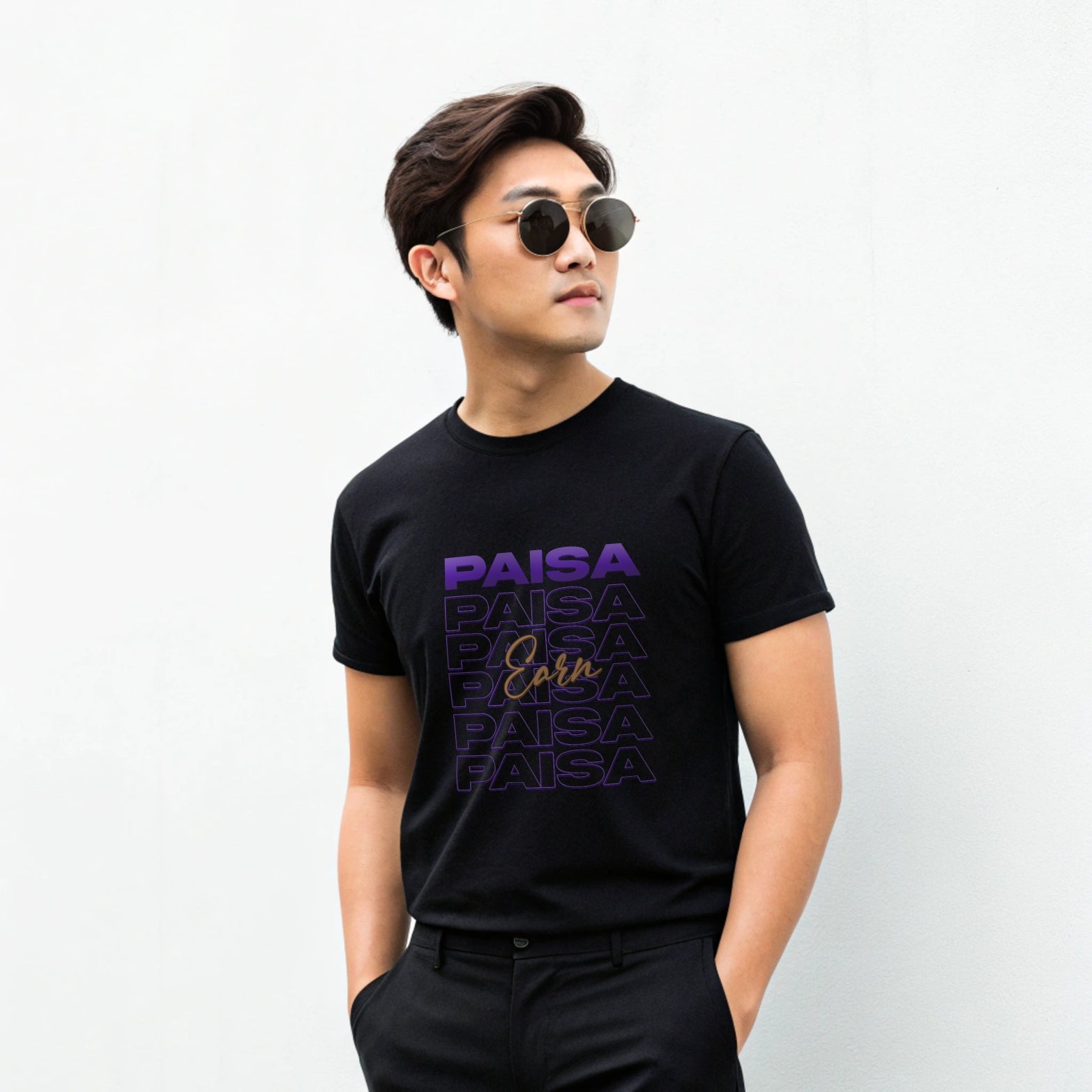 "PAISA Earn PAISA" Graphic Gen Z T-Shirt