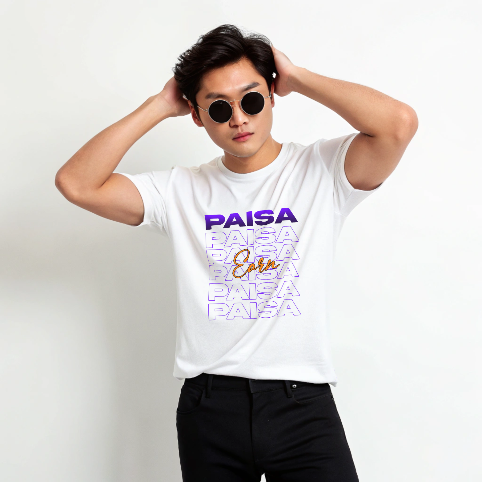 "PAISA Earn PAISA" Graphic Gen Z T-Shirt