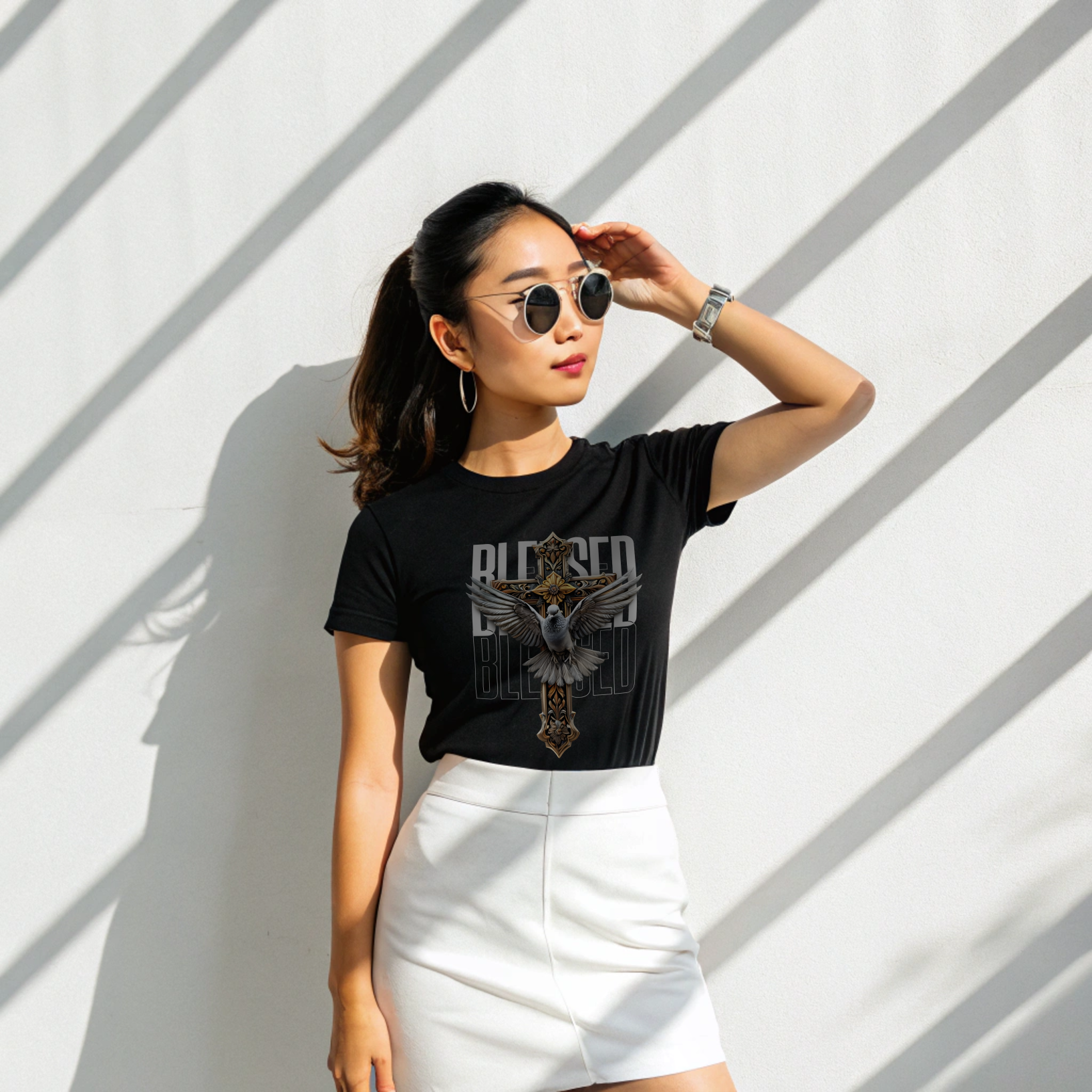 "Blessed Ascent" Black Premium Tee