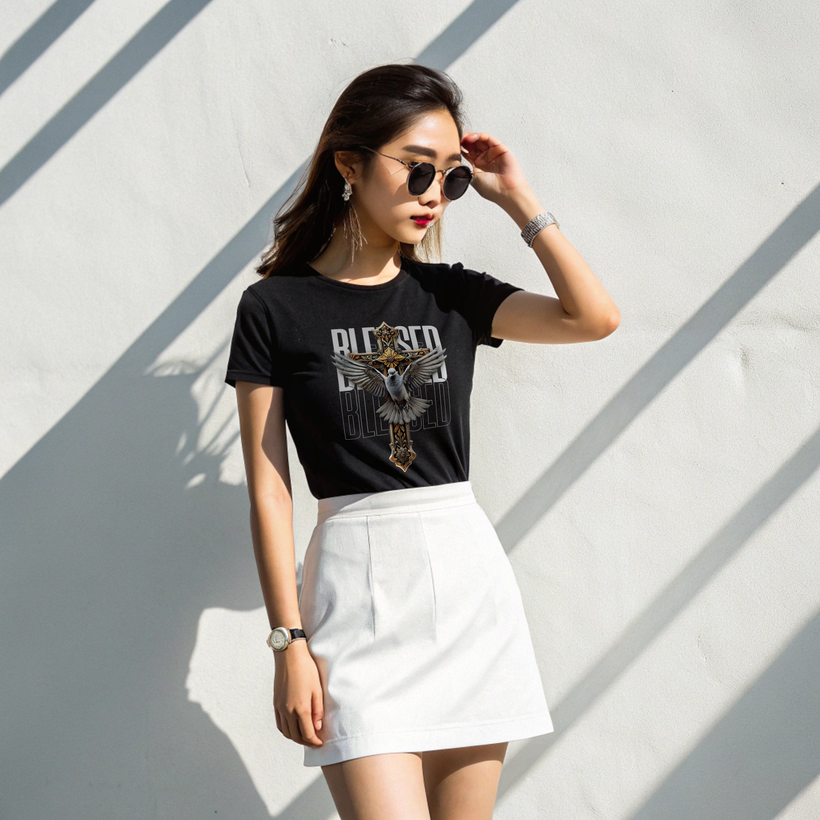 "Blessed Ascent" Black Premium Tee