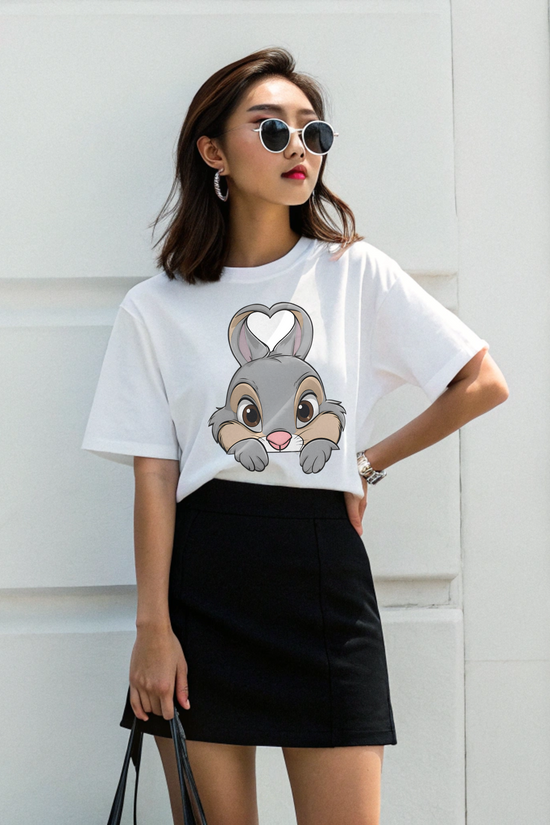 The Heart-Eared bunny Companion oversized Tee