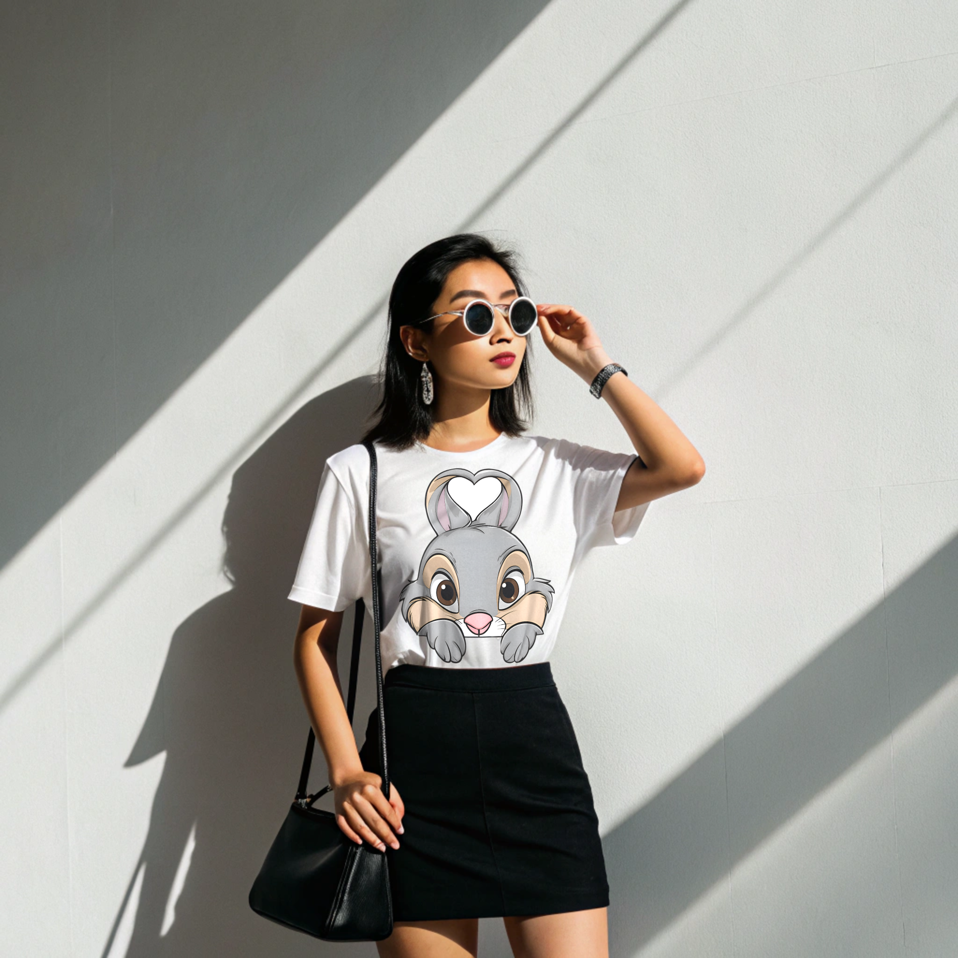 The Heart-Eared bunny Companion oversized Tee