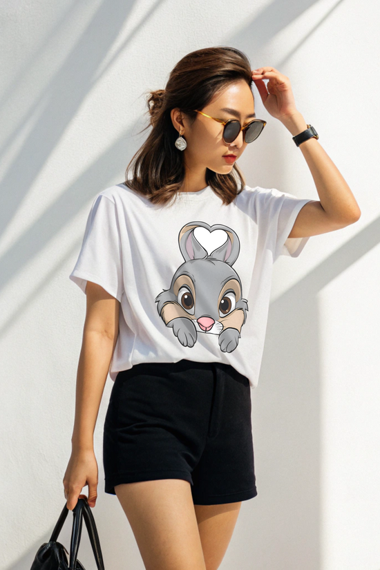 The Heart-Eared bunny Companion oversized Tee