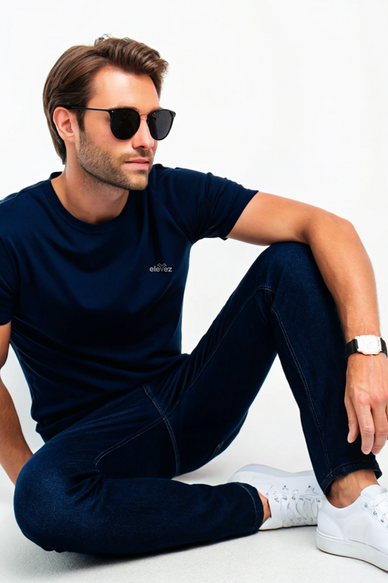 Navy Blue Premium Old money Tshirt