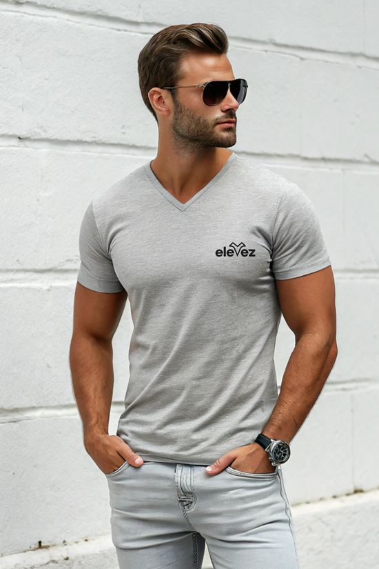 Grey Melange Premium Old money tshirt